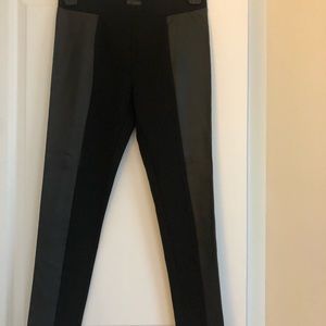 Black pants with faux leather